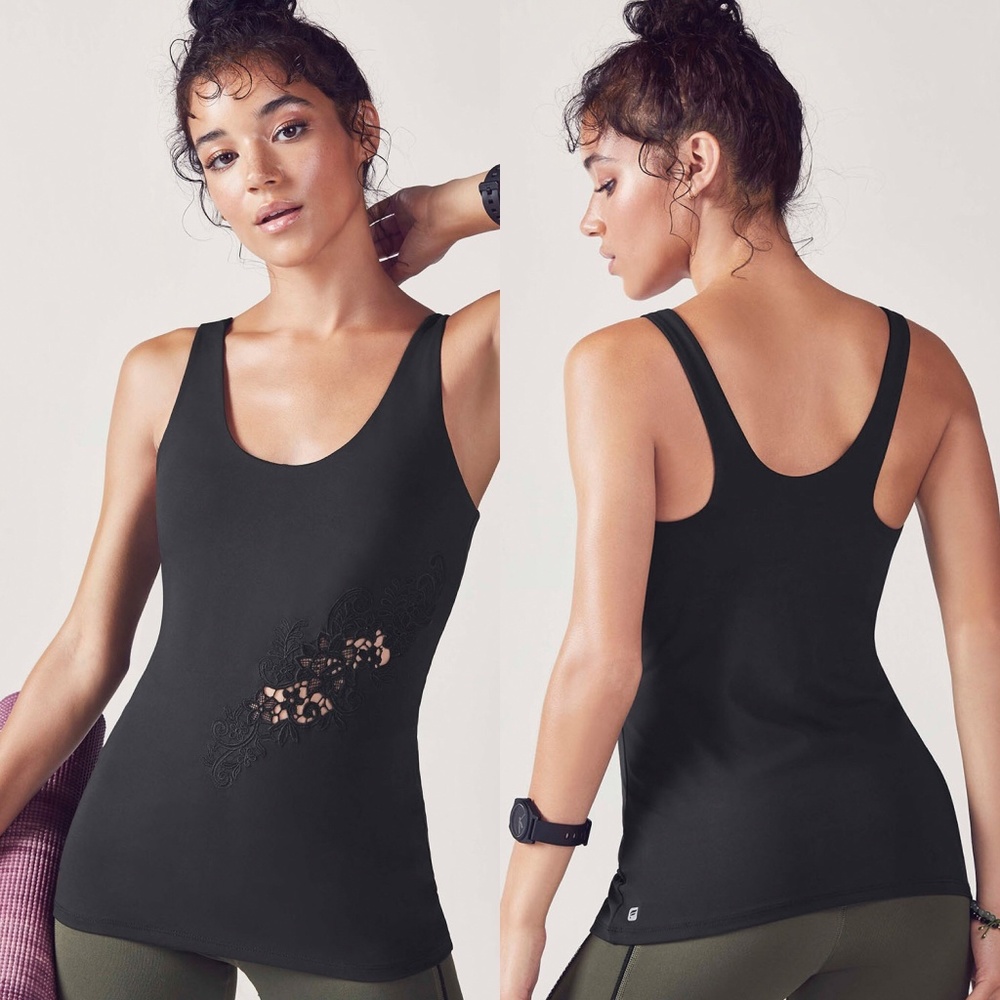 NWT Fabletics Vega Performance Tank Medium Black